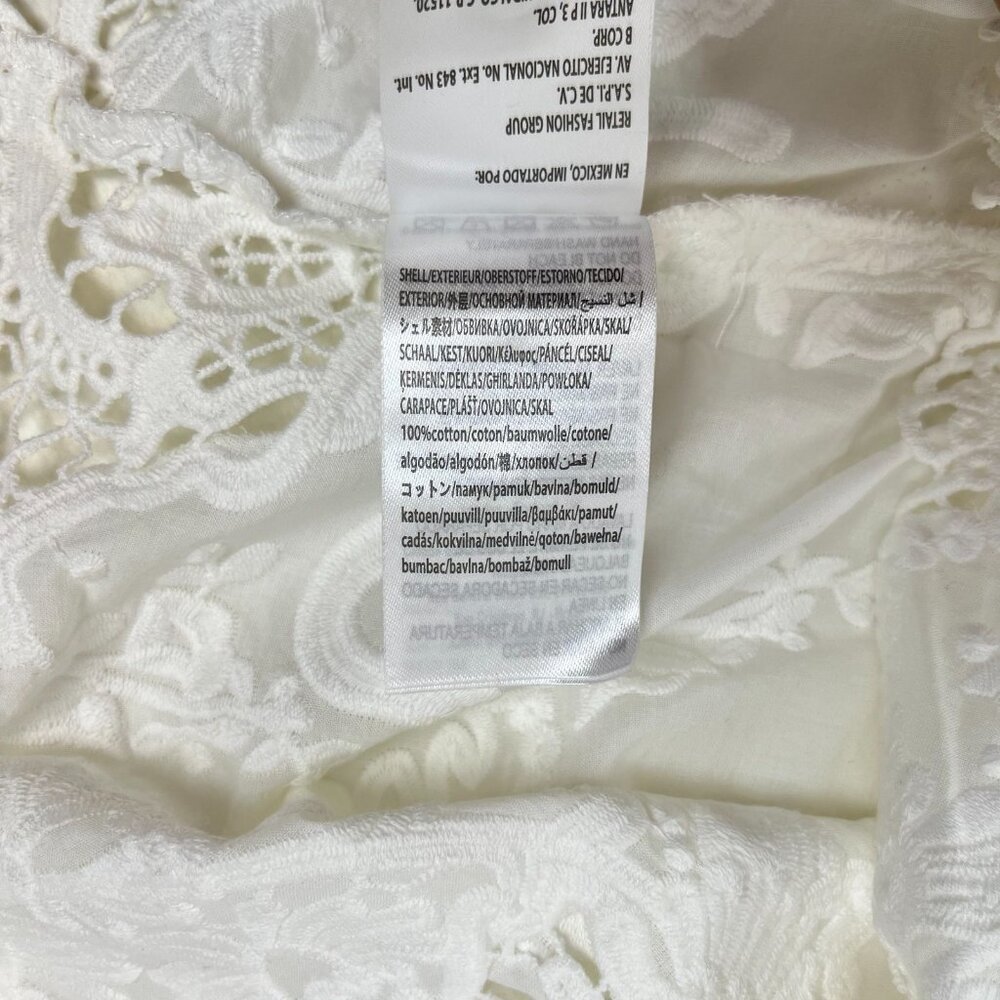 NWOT Farm Rio Off-White Sleeveless Lace Embroidered Floral Tank Top Size XL - Picture 9 of 12